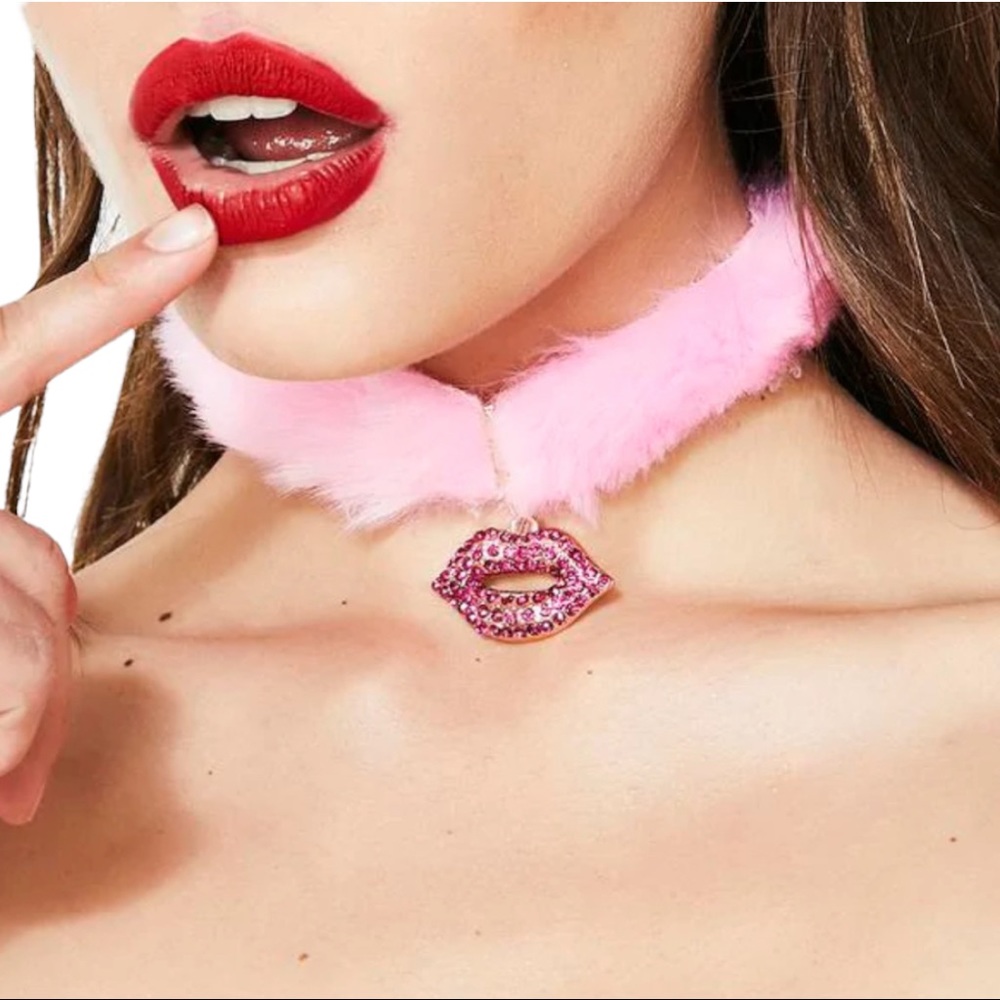 SOLD OUT Kissing Booth Fuzzy Choker (NWT)